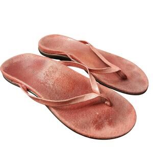 Vionic Selena Corfu Flip Flop Coral Pixel Sandals Size 7